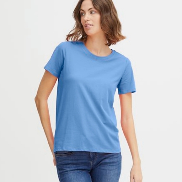 Fransa Basic Blue Tee /NWT - Picture 1 of 6